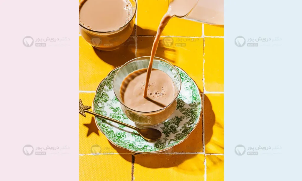 نوشیدن چای و تغییر رنگ براکت ها