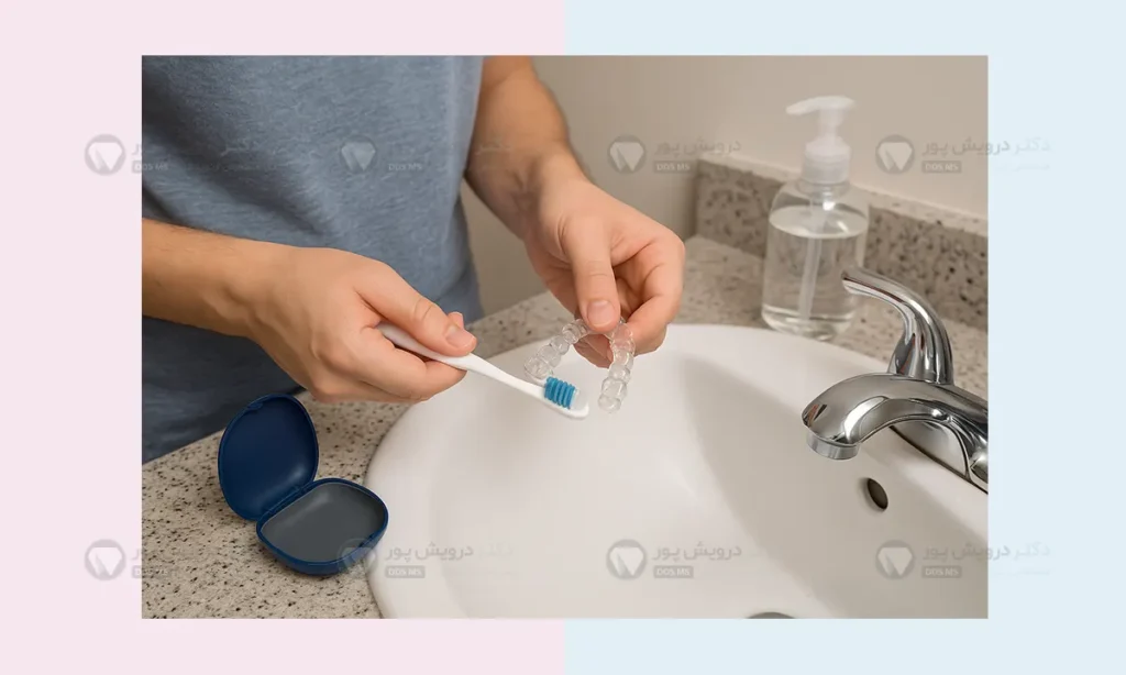 تمیز کردن خود الاینر شفاف