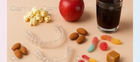 محدودیت غذایی در ارتودنسی نامرئی با الاینرهای شفاف